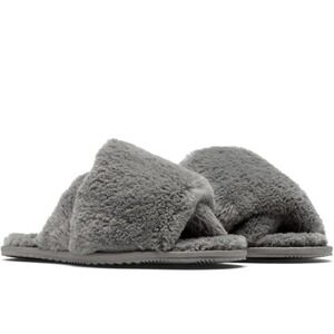 SOREL® (Women's 10) GO™ MAIL RUN Slipper in Quarry/Sea Salt